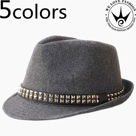 Autumn and winter male women's cap street cap thermal fashion hat double rivet hat