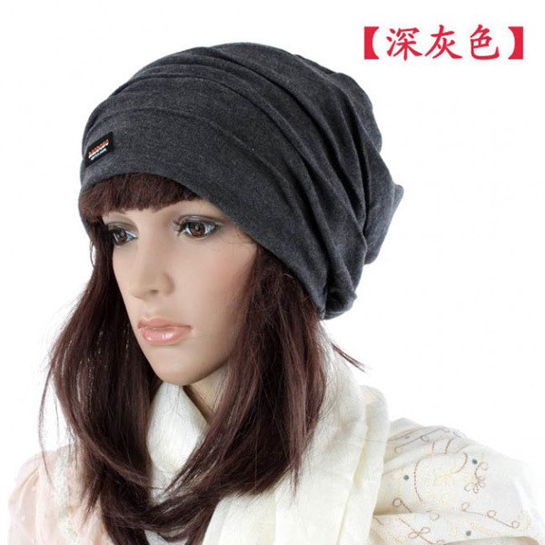 Autumn and winter male women's hat double layer pleated pocket month of cap hat pile cap turban