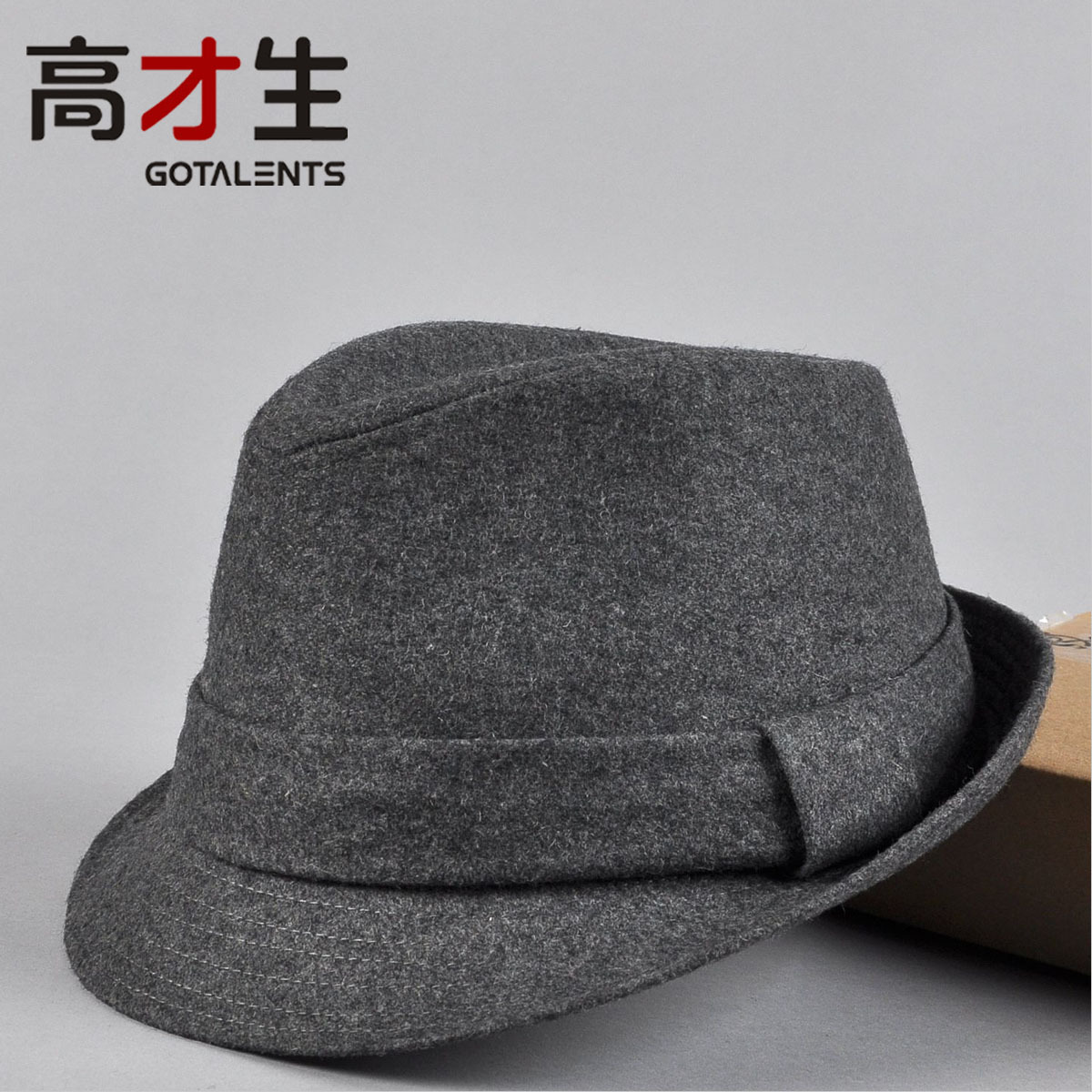 Autumn and winter male women's plain woolen fedoras jazz hat male hat