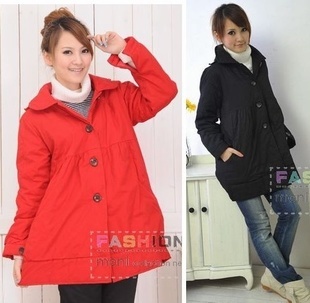 Autumn and winter maternity clothing casual maternity coat cotton-padded with a hood maternity wadded jacket maternity clothing