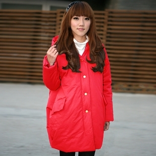 Autumn and winter maternity clothing double thermal wadded jacket thickening outerwear u232