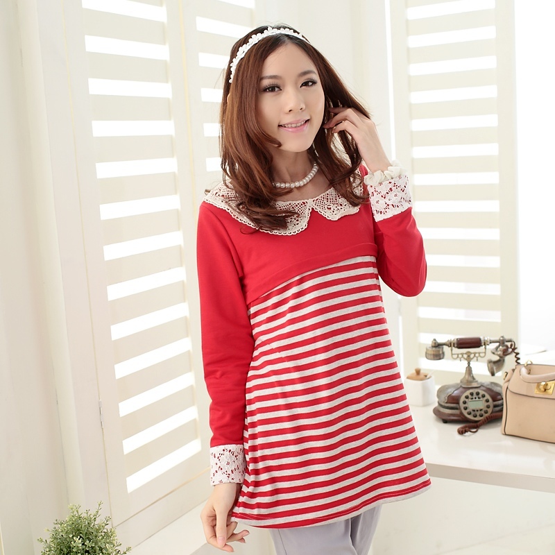 Autumn and winter maternity clothing fashion maternity dress maternity top nursing clothing 12622
