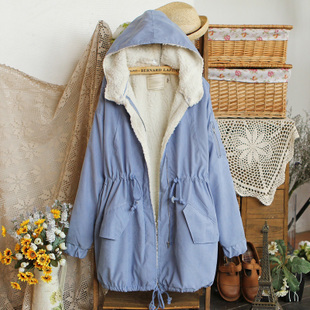 Autumn and winter maternity clothing slim waist berber fleece thickening maternity wadded jacket maternity outerwear top