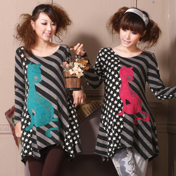 Autumn and winter maternity clothing small cat maternity top