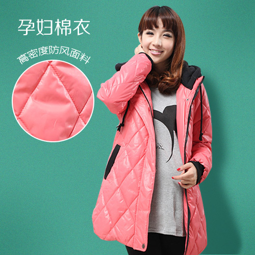 Autumn and winter maternity clothing thickening medium-long cotton clothes fashion top 2012 thermal outerwear