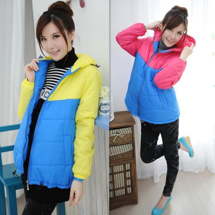 Autumn and winter maternity clothing wadded jacket outerwear colorant match light maternity cotton-padded jacket cotton-padded
