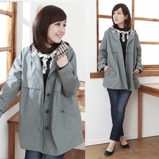Autumn and winter maternity clothing with a hood cotton maternity outerwear maternity wadded jacket maternity trench j1787