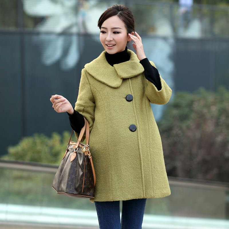 Autumn and winter maternity clothing woolen overcoat maternity overcoat maternity outerwear
