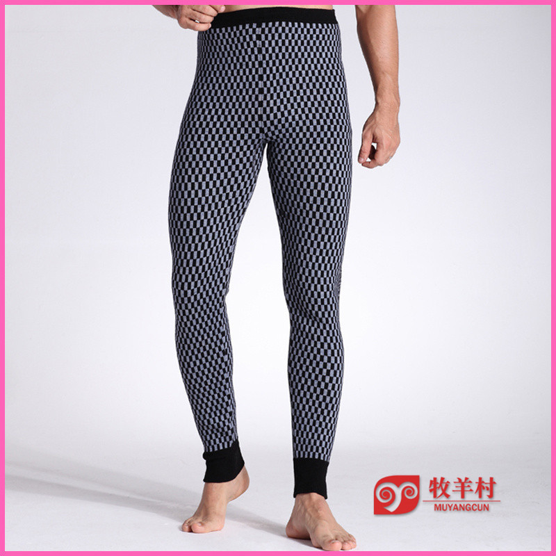 Autumn and winter men's cashmere pants male warm pants double layer thickening wool pants legging