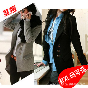 Autumn and winter new Korean Women Slim and long sections woolen coat woolen jacket 2638A10