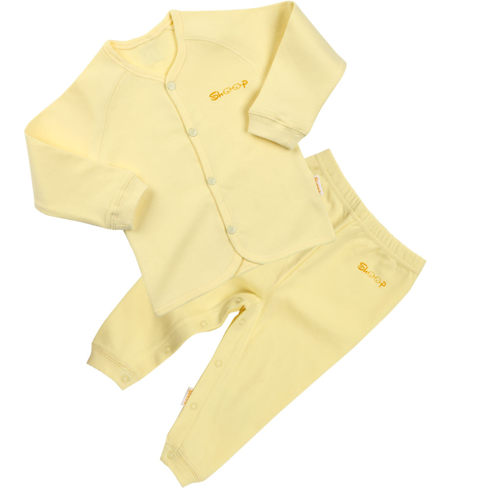 autumn and winter Newborn infant  100% cotton thermal underwear buckle sleepwear dual pajama pants set