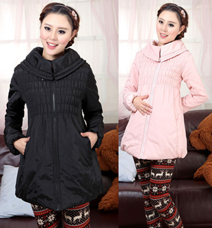 Autumn and winter outerwear fashion maternity clothing thermal maternity wadded jacket top princess maternity cotton-padded