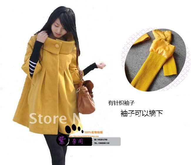 Autumn and winter overcoat women's cloak woolen outerwear maternity clothing wool coat female Pregnant women coat
