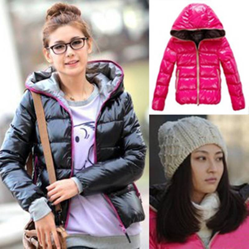 Autumn and winter plus size clothing wadded jacket outerwear cardigan thermal hooded zipper cotton-padded jacket shiny fashion