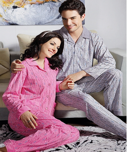 Autumn and winter plus size plus size lovers sleepwear long-sleeve 100% cotton twinset autumn lounge xxxl