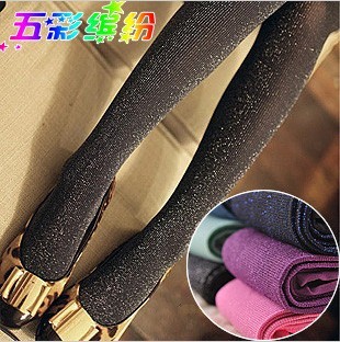 Autumn and Winter Plus Velvet Shining Silk Warm Pants , Foot Tights , Cheap Lady Sexy Pantyhose Free Shipping