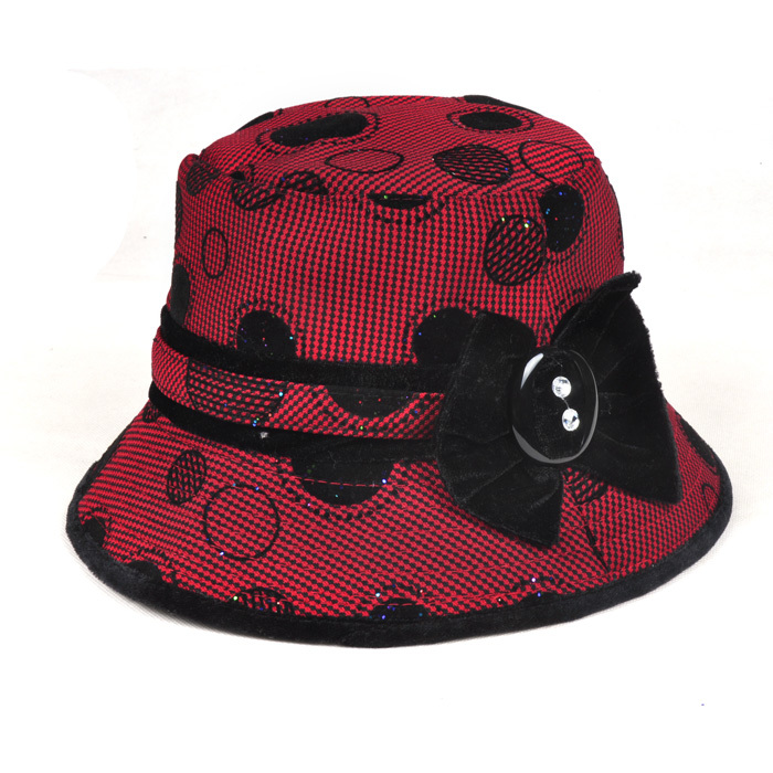 Autumn and winter quinquagenarian hat thermal bucket hats fedoras bucket hat women's cap cap
