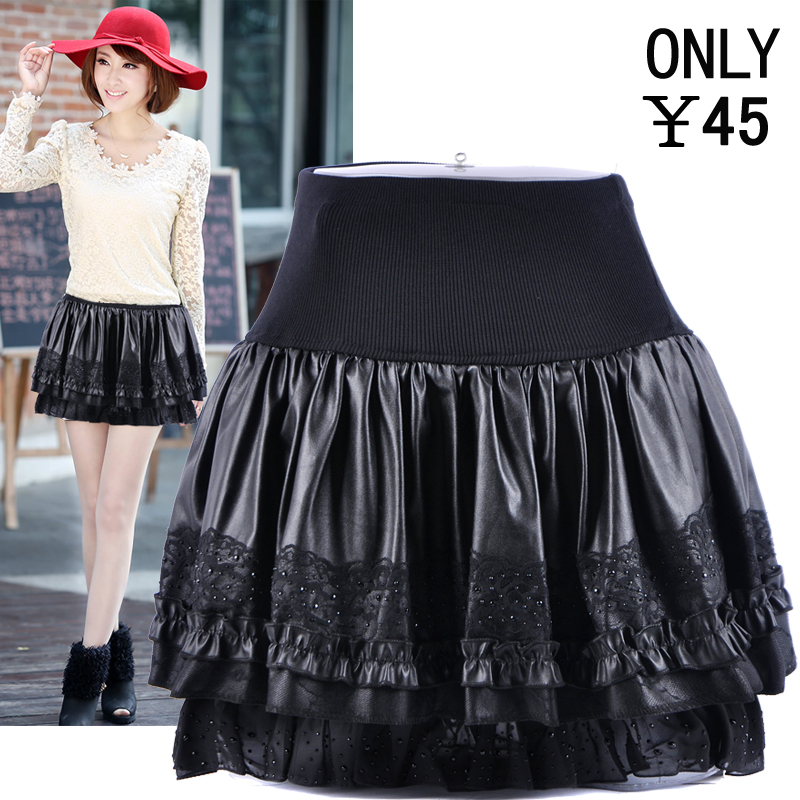 Autumn and winter short skirt leather skirt bust skirt autumn and winter skirt bust skirt winter short skirt short skirt