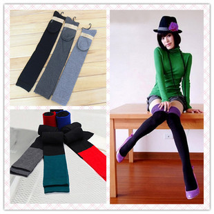 Autumn and winter socks female cute socks 100% cotton ankle sock high stockings over-the-knee socks Imitation jeans 806