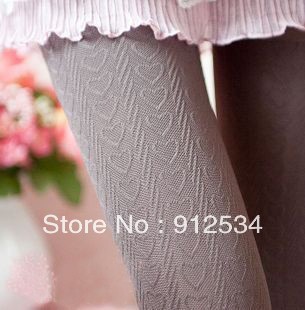 Autumn and winter spring love vintage pantyhose vertical stripe jacquard legging socks meat socks