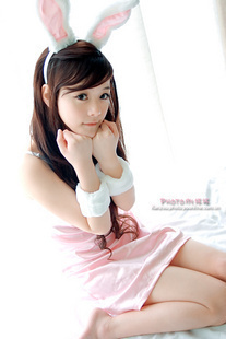 Autumn and winter the temptation cosplay rabbit loading pure rabbit lady sexy sleepwear women's twinset