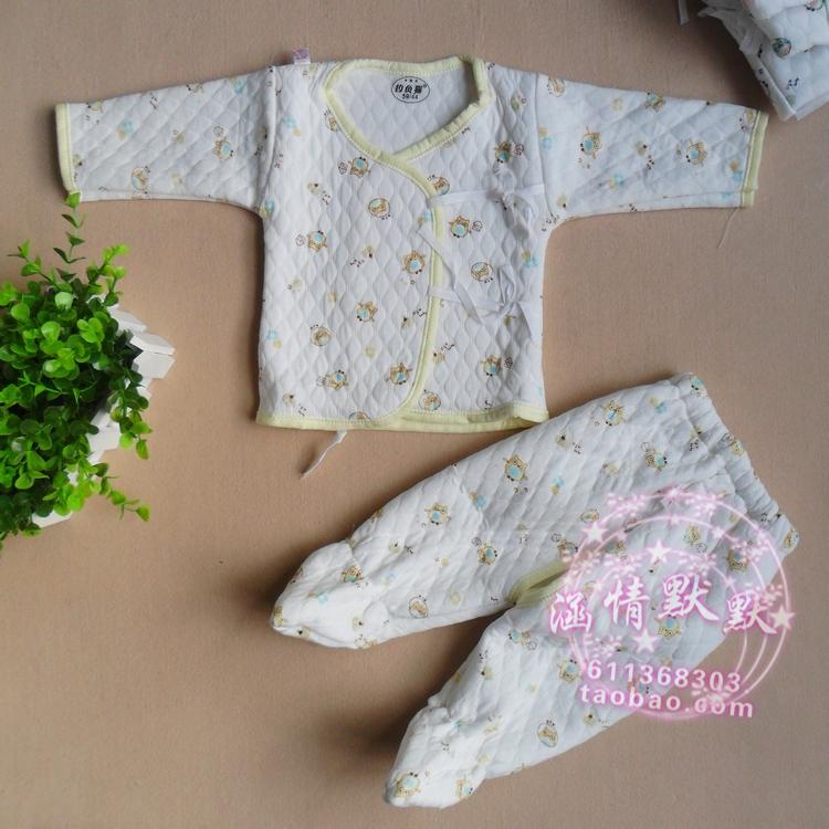 Autumn and winter thermal underwear newborn baby ploughboys thermal underwear set thick 100% cotton 100% cotton pack 611