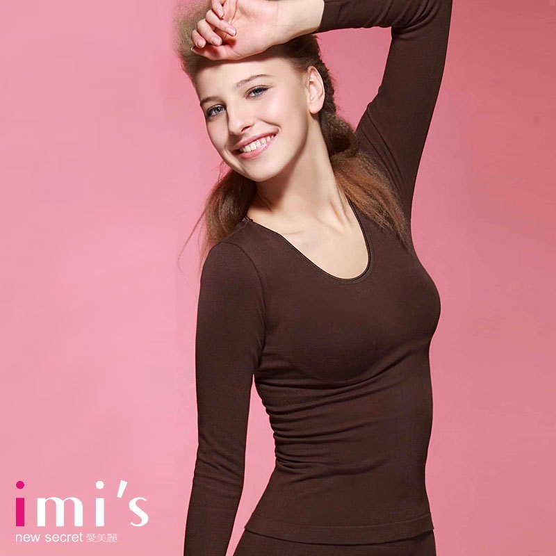 Autumn and winter thickening imis amelie seamless thin waist thermal top im72c91