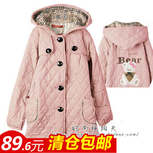 Autumn and winter thickening maternity cotton-padded jacket bear shaping cotton-padded jacket 58070 maternity outerwear 1227