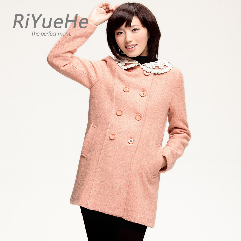 Autumn and winter top maternity clothing medium-long woolen overcoat cloak cape trench woolen outerwear