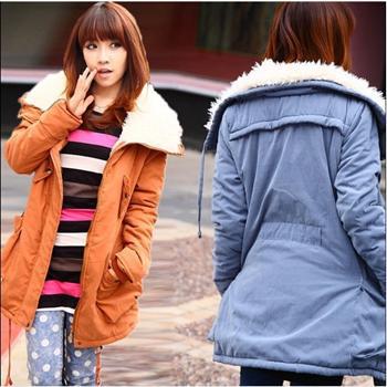Autumn and winter wadded jacket cotton-padded jacket women's new arrival thermal plus velvet thickening wadded jacket