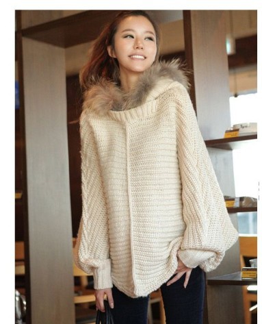 autumn and winter women moben with a hood solid color noctule sweater