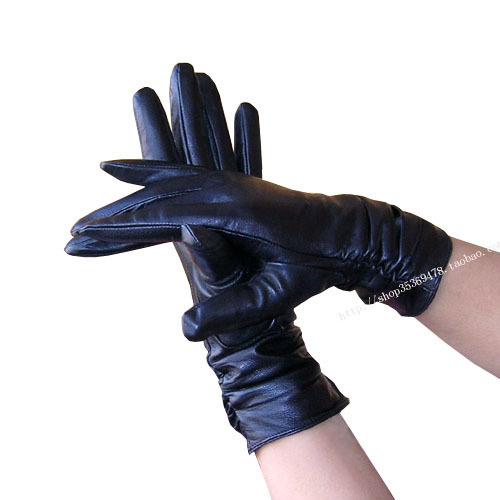 Autumn and winter women's repair classic fashion genuine leather quality thermal suede leather gloves
