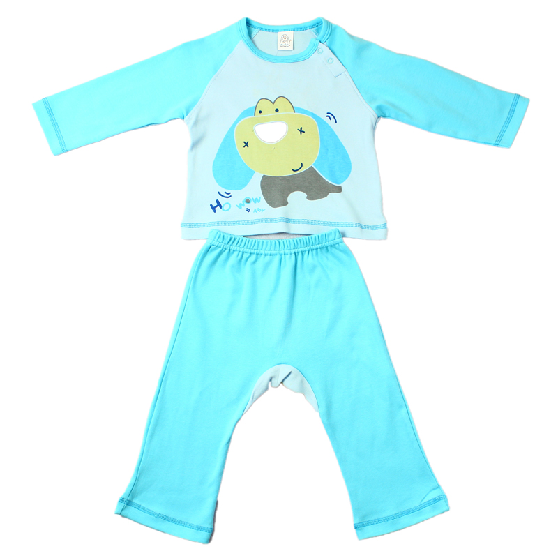 Autumn baby double fabric 100% cotton underwear set sleepwear set lounge 20235