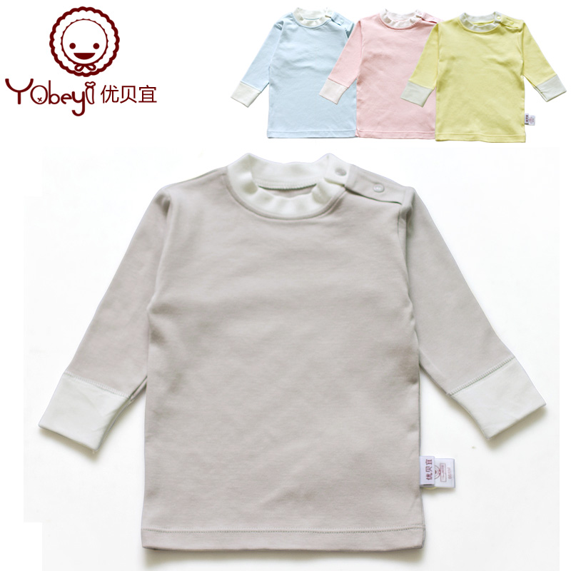 Autumn baby underwear 100% cotton child long johns buckle spring and autumn long-sleeve sleepwear 5207