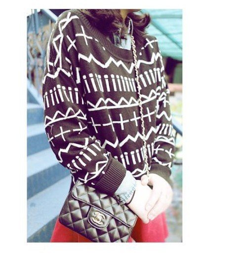 Autumn dress new magazine paragraph ultra character symbol set of head sweater