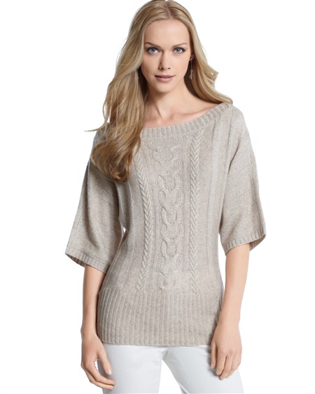 Autumn fashion normic mohair slit neckline half sleeve batwing sleeve ladies sweater