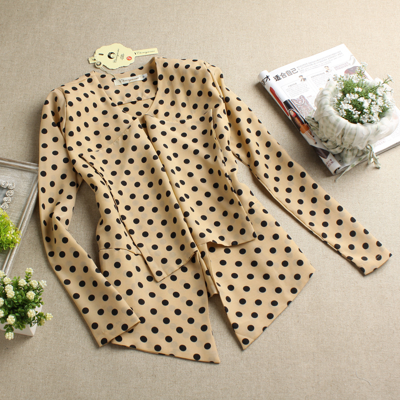Autumn fashionable casual dot cardigan coat free shipping