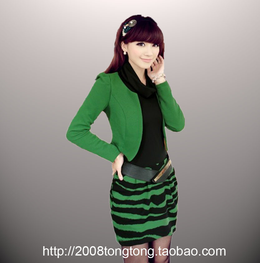 Autumn gentlewomen slim stripe one-piece dress ol twinset career dress set y16 female