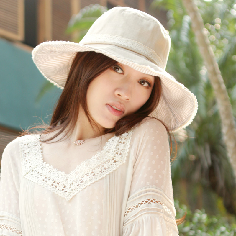 Autumn large millinery cotton neck with 100% sun-shading sun hat fresh small gentlewomen
