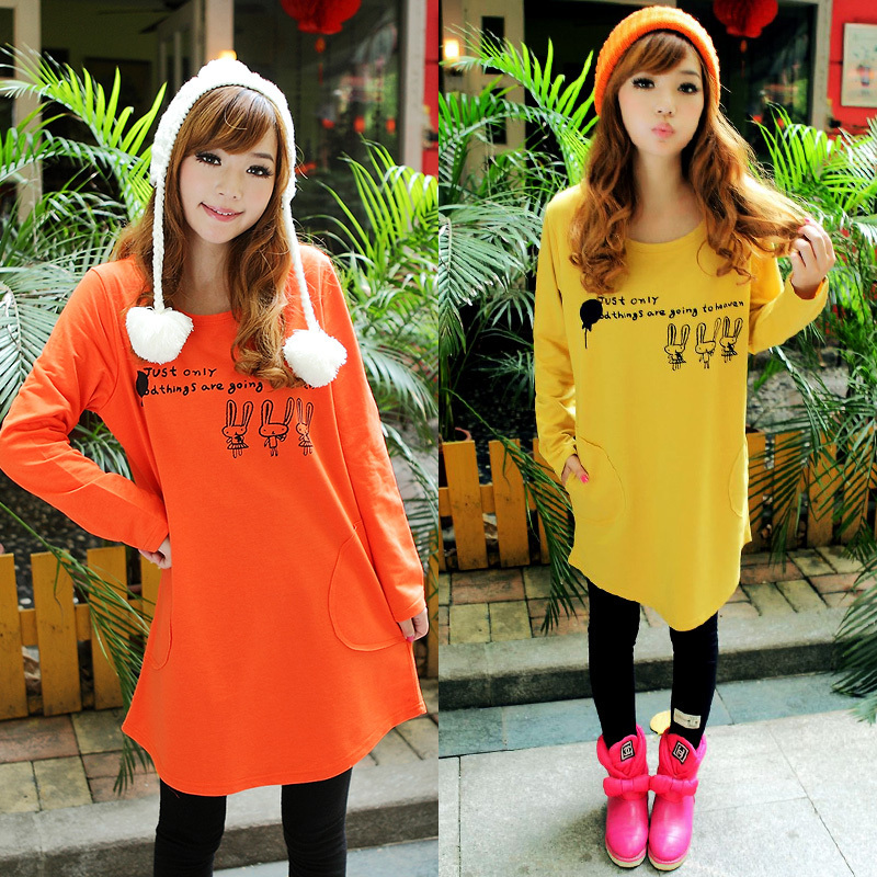 Autumn maternity clothing casual plus size loose long-sleeve fashion maternity t-shirt maternity top basic shirt