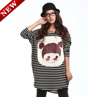 Autumn maternity clothing maternity top maternity t-shirt stripe long-sleeve T-shirt