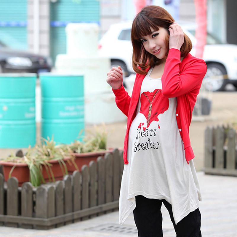 Autumn maternity clothing twinset maternity clothing maternity t-shirt top