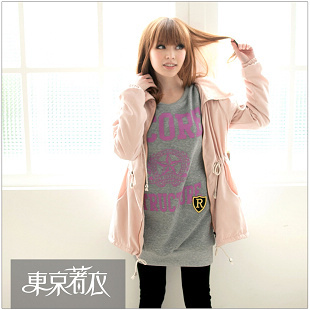 Autumn new arrival 195 plush liner drawstring outerwear 1029020