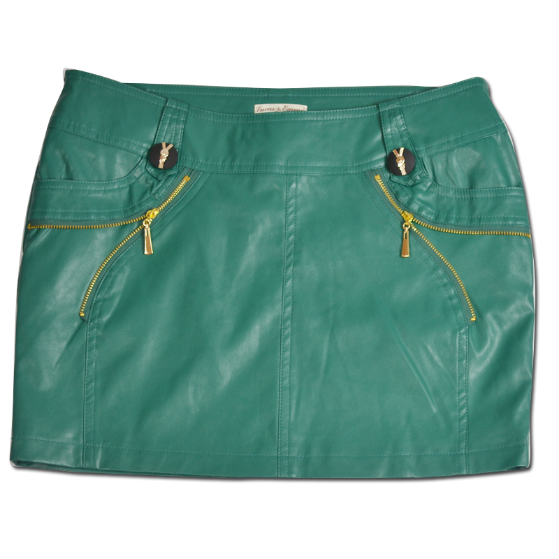 Autumn new arrival 2012 bust skirt short skirt slim half-length sexy leather skirt