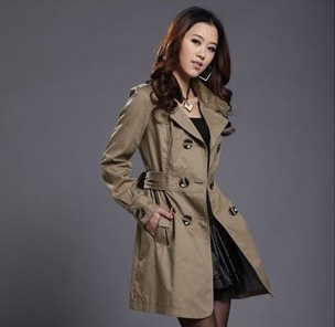 Autumn new arrival 2012 elegant women's trench double breasted slim female outerwear trench