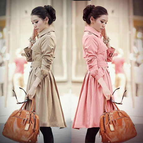 Autumn new arrival 2012 slim plus size medium-long trench women's autumn outerwear 0913