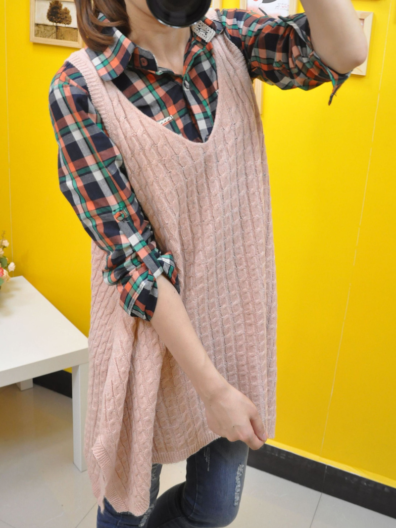 Autumn new arrival 2012 ultralarge V-neck sleeveless pullover small twist irregular rabbit fur sweater woven vest