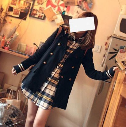 Autumn new arrival 2012 women's vintage preppy style double breasted fashion trench outerwear