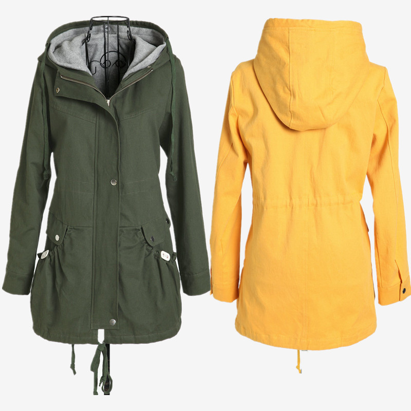 Autumn new arrival 2013 outerwear women's medium-long trench female outerwear autumn and winter overcoat with a hood female