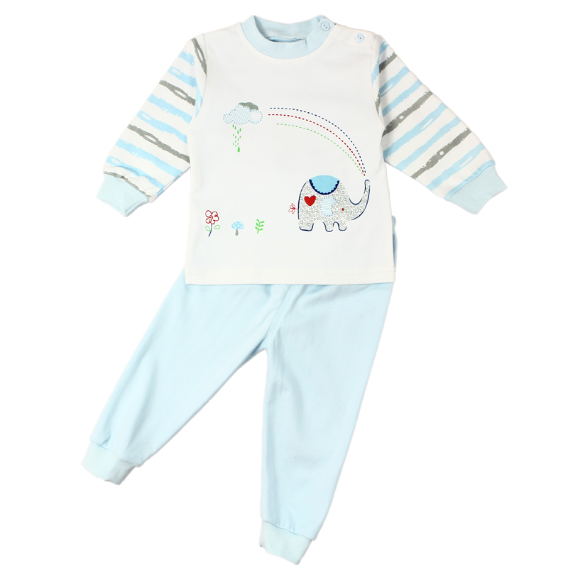 Autumn new arrival 2947 baby double fabric 100% cotton underwear set quality underwear set